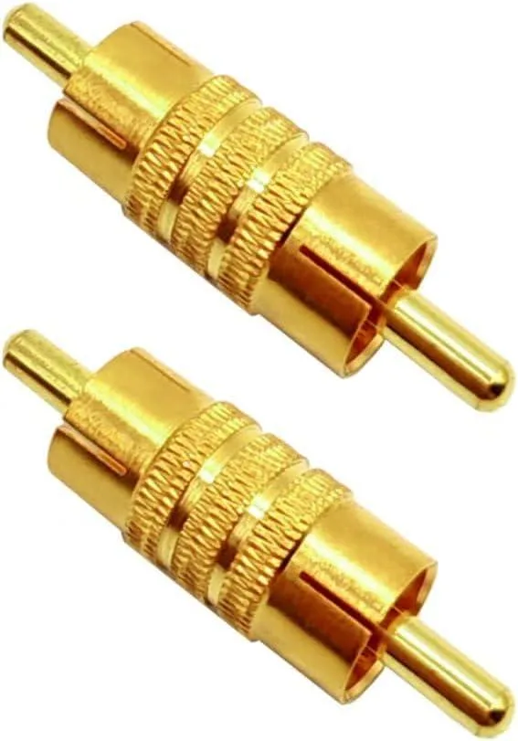 Boxwave Boxwave RCA Male-to-Male Coupler Adapter Gold 2pcs — product photo