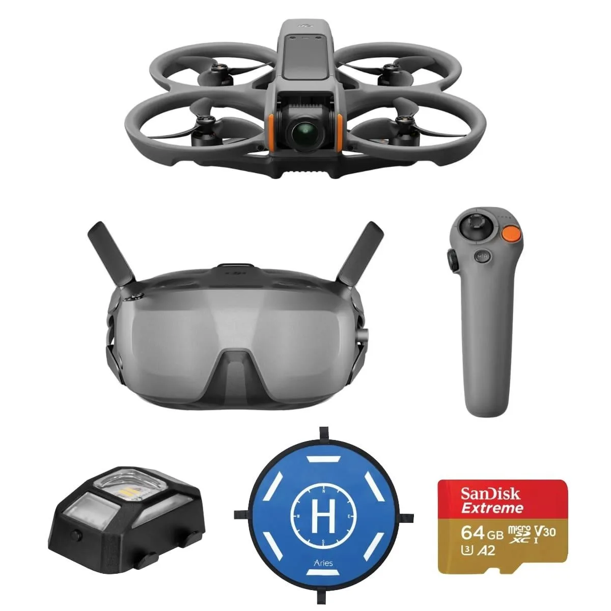 DJI DJI Avata 2 Fly Smart Combo with 1 Battery, 64GB Card, 15.7" Landing Pad, Anti-Collision Light — product photo