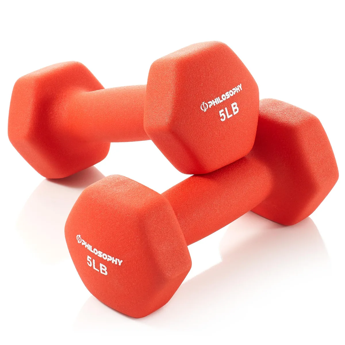 Philosophy Gym Philosophy Gym Neoprene Dumbbell Pair 5 lb Red 10 lb Total — product photo
