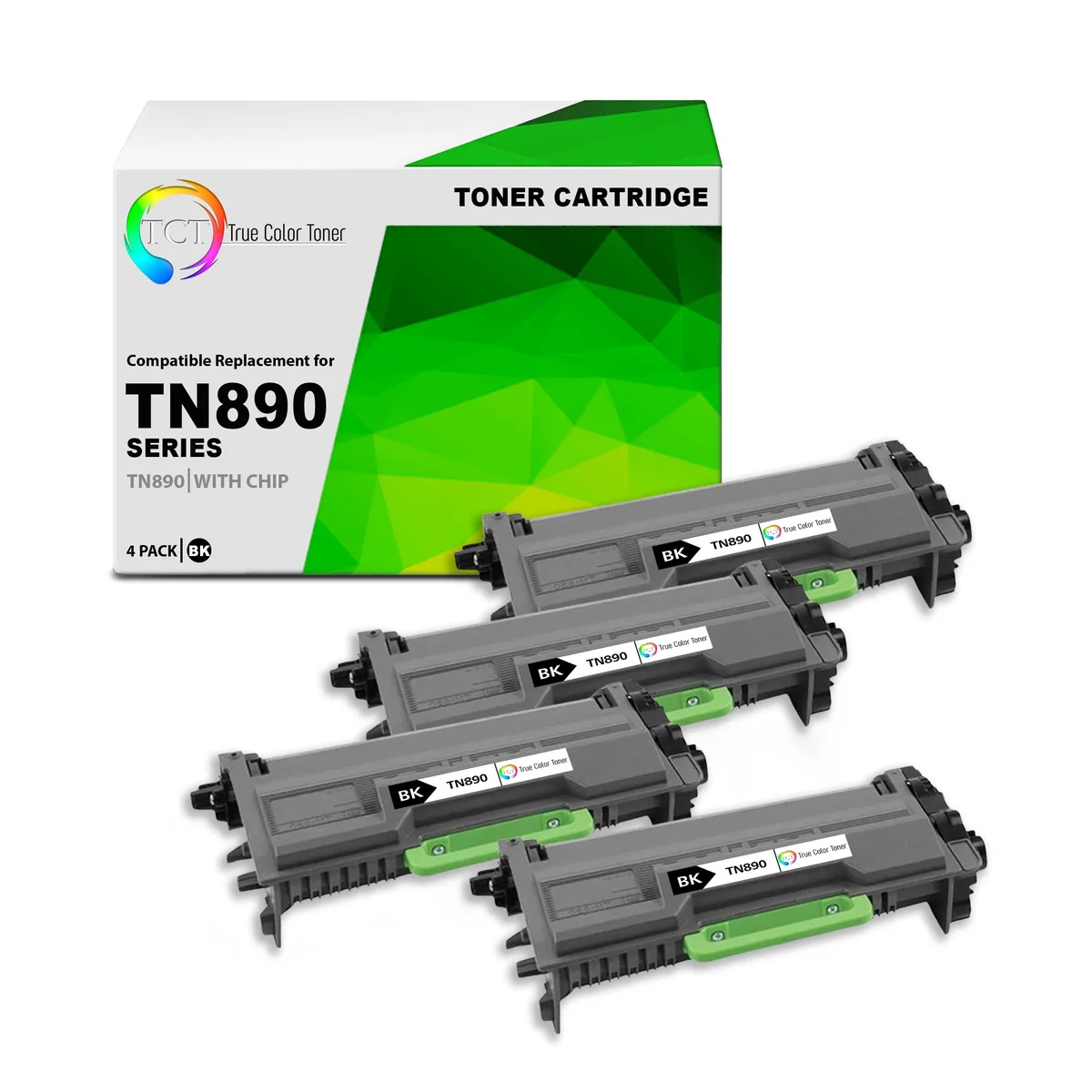 TCT TCT TN890 Black Toner Cartridge 4 Pack 15000 Pages — product photo