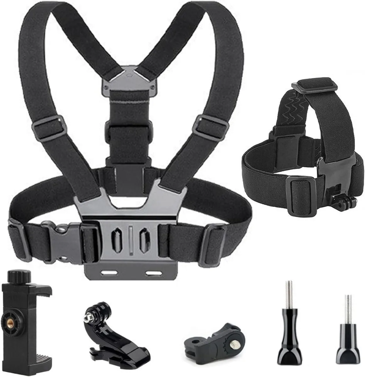 BONAEVER BONAEVER Chest Strap &amp; Headband Mount Black — product photo