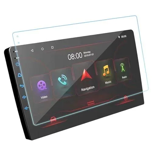 A rectangular 10 inch tempered glass screen protector with matte finish