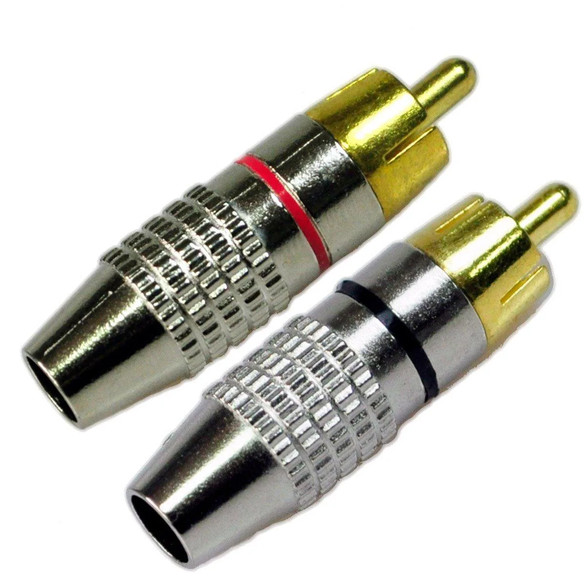  Conwork RCA-Adapter-2732 2-Pack RCA Male Solderless Plugs Gold 14-22 AWG — product photo