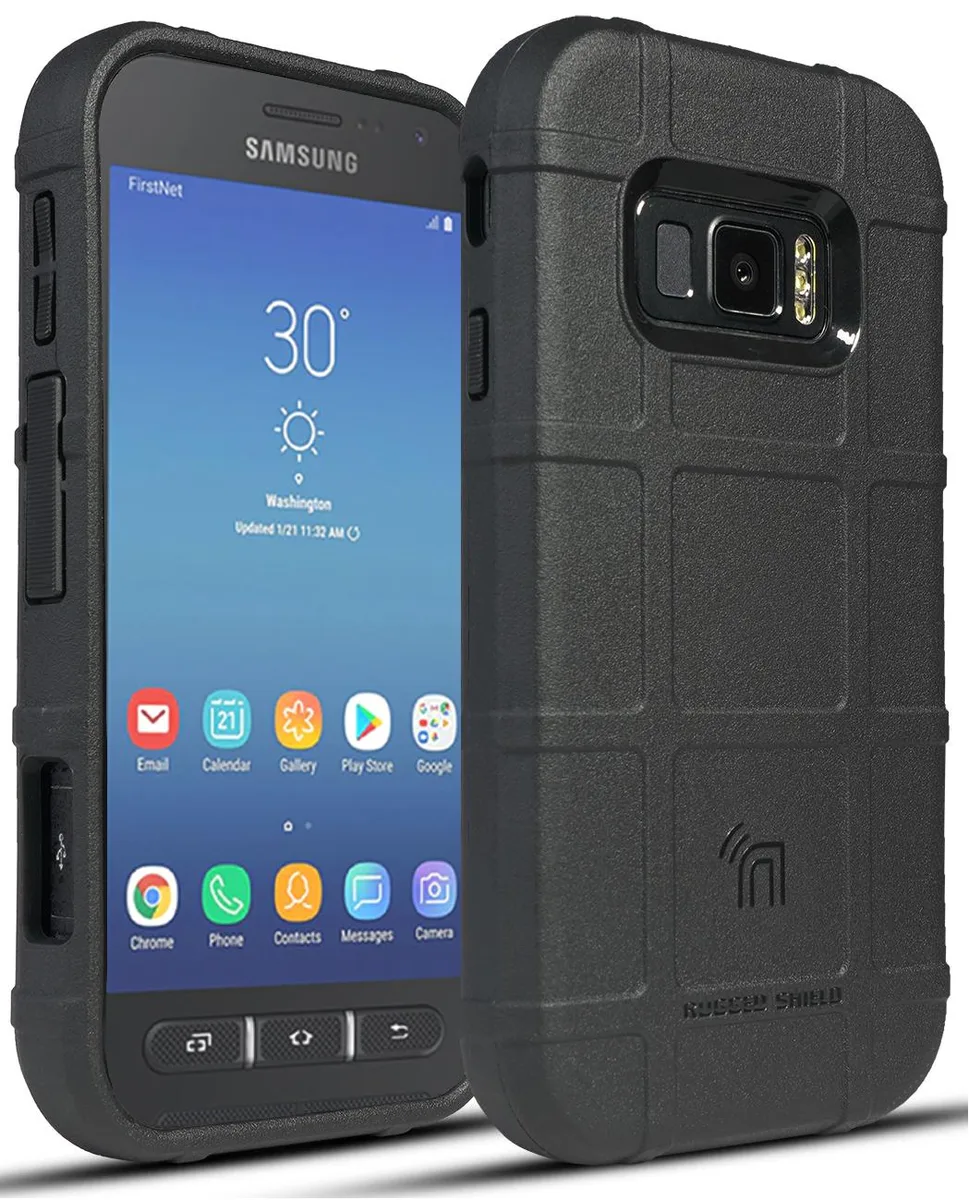 Nakedcellphone Nakedcellphone Rugged Shield Tactical Case for Samsung Galaxy XCover FieldPro SM-G889A Black — product photo