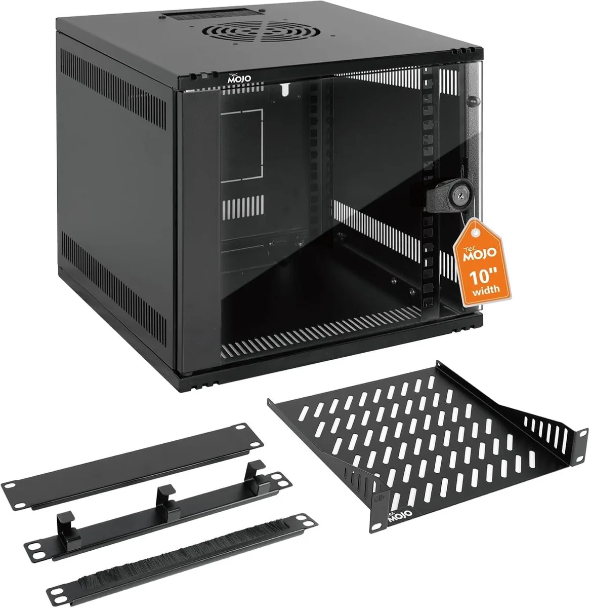 TAURKENAM TAURKENAM 6U 10 inch Wall Mount Server Rack 12.3W x 13D x 11.8H 110Lbs Black — product photo