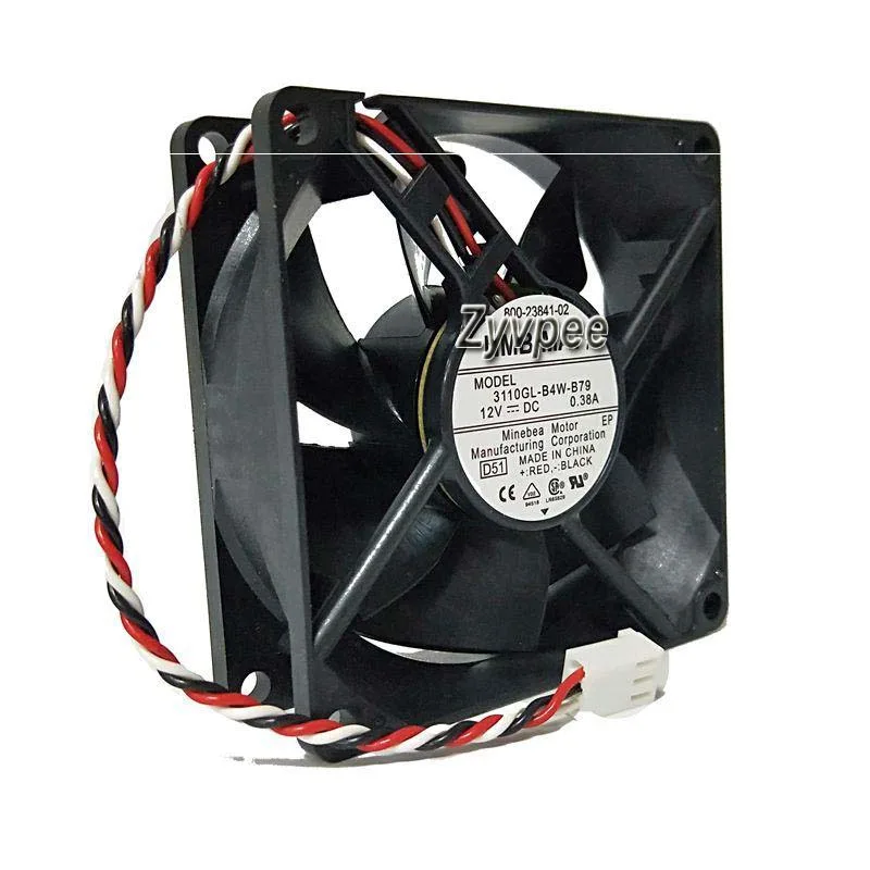 Zyvpee Zyvpee 3110GL-B4W-B79 80×25 mm 12 V 0.38 A 3-pin case fan — product photo