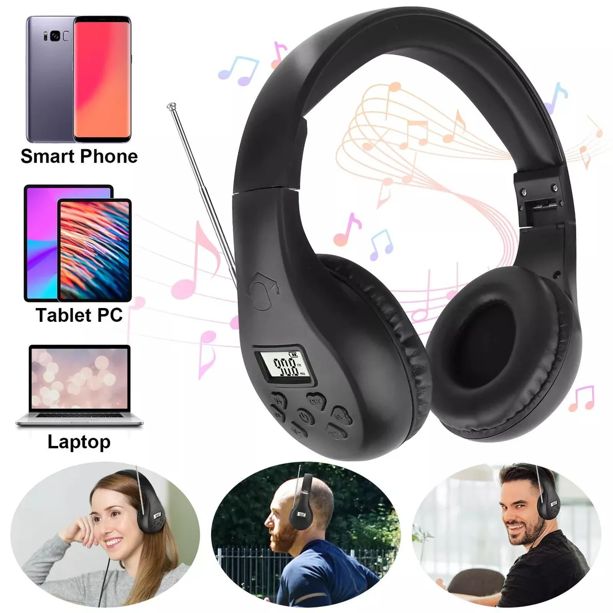 RAYBESTOS UNBRANDED RAYBESTOS UNBRANDED Wireless FM Radio Headphone Foldable Over-Ear Stereo — product photo