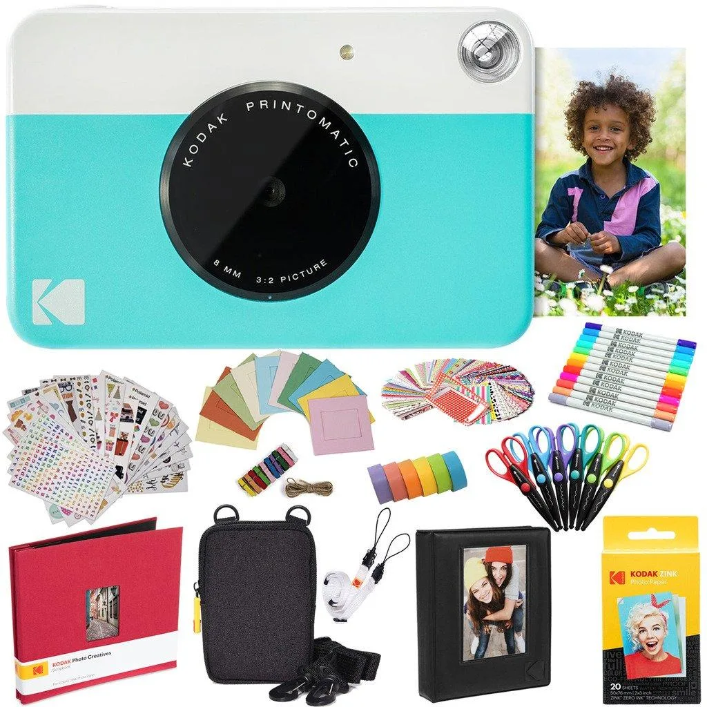 Kodak Kodak Printomatic Instant Camera Blue Bundle 20 Sheets 32GB — product photo