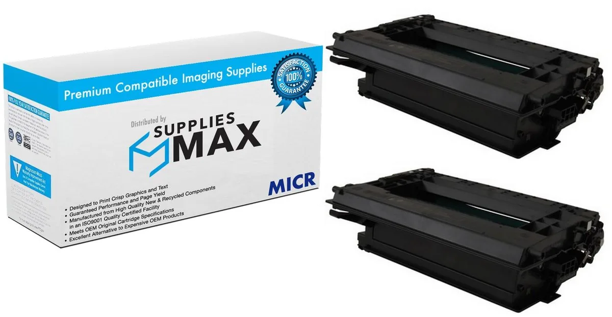 SuppliesMax SuppliesMax HEWW1470XD-MICR MICR toner cartridge 2-pack 25200 pages — product photo