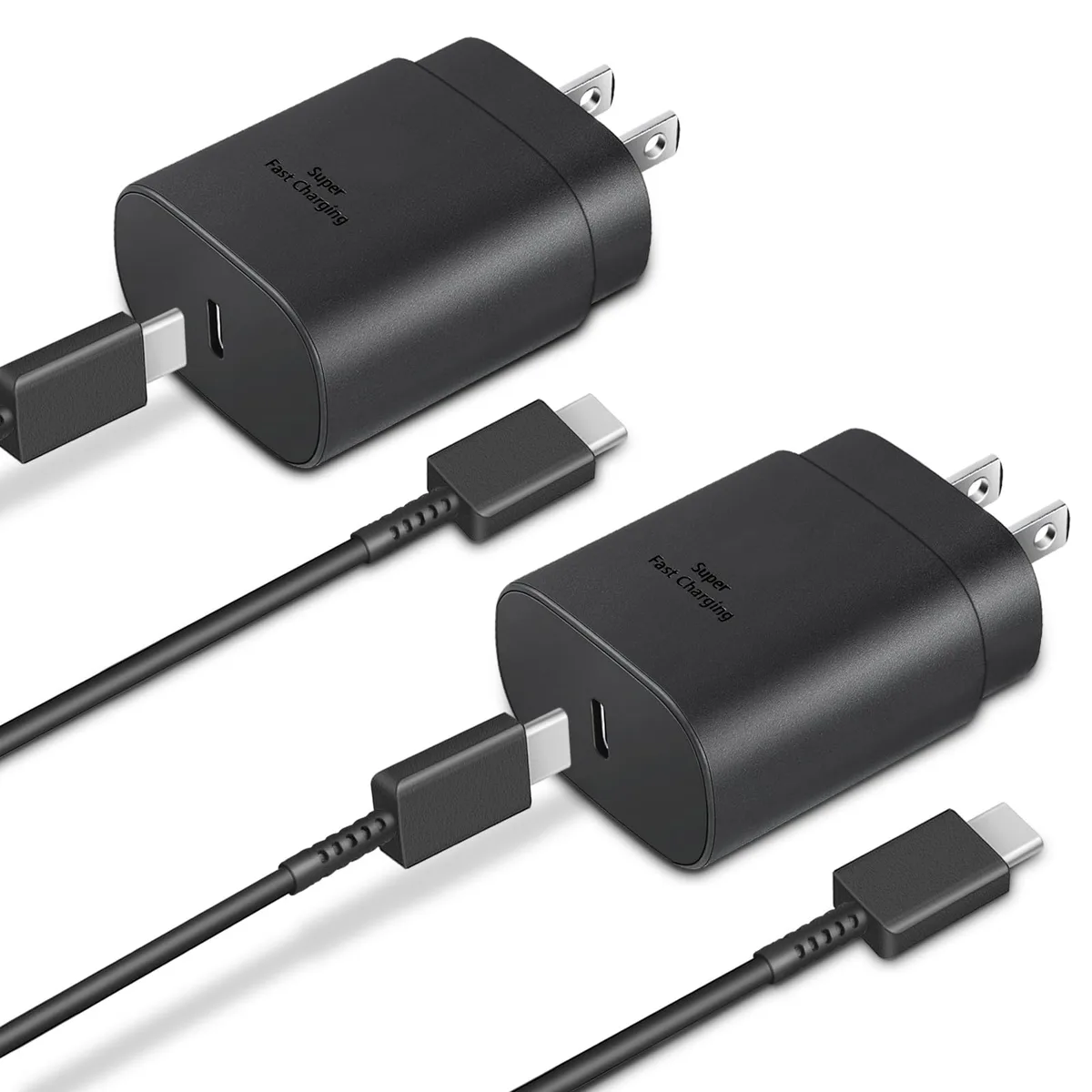 Audiovox - Generic Audiovox - Generic 2-Pack 25W USB-C Charger with 6ft Cable — product photo