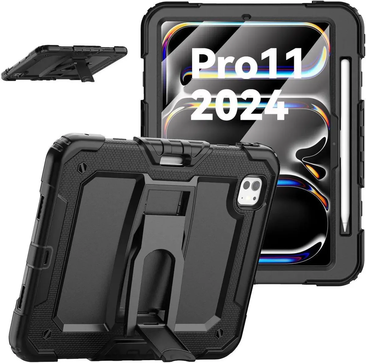 BONAEVER BONAEVER A3357/A3358/A3359 Shockproof Case for iPad Pro 11 Inch 2024 2025 M4 M5 with Screen Protector Stand — product photo