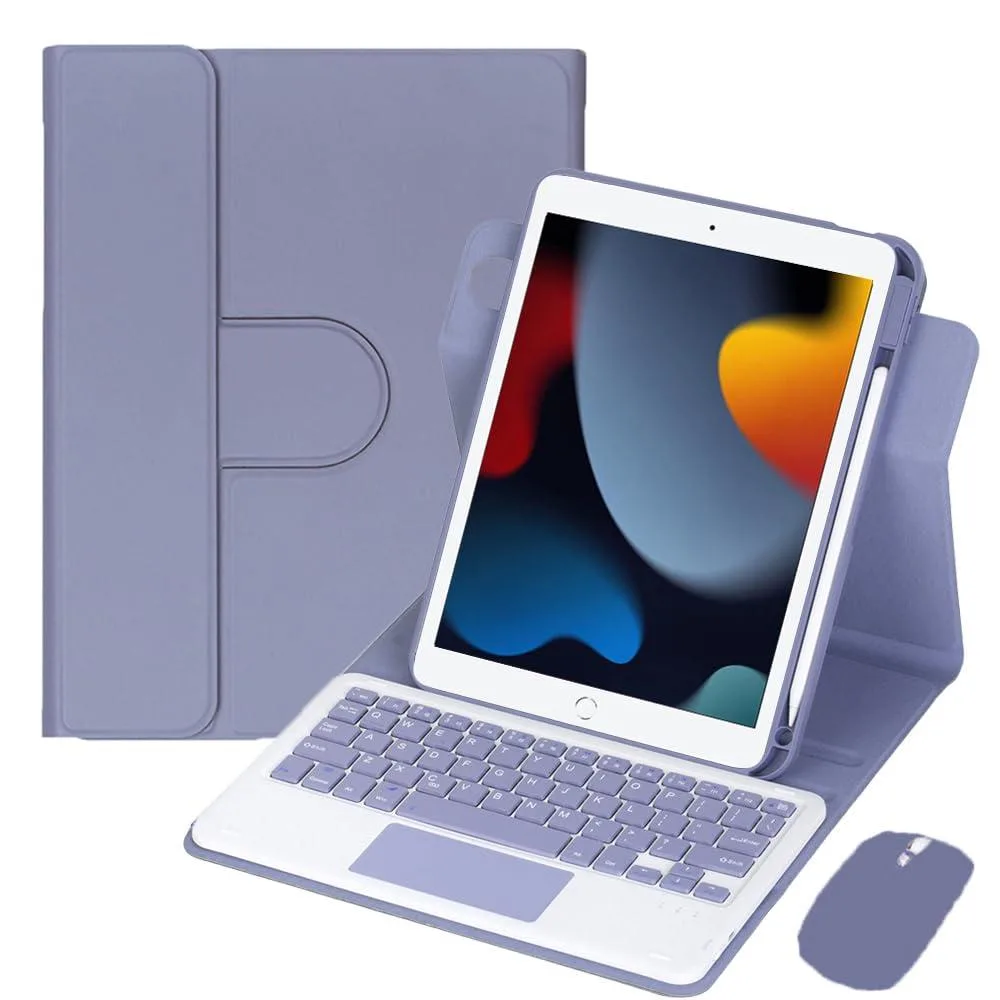 Timoom Timoom 10.2" iPad 7/8/9 Gen Keyboard Case with Trackpad Lavender Gray — product photo