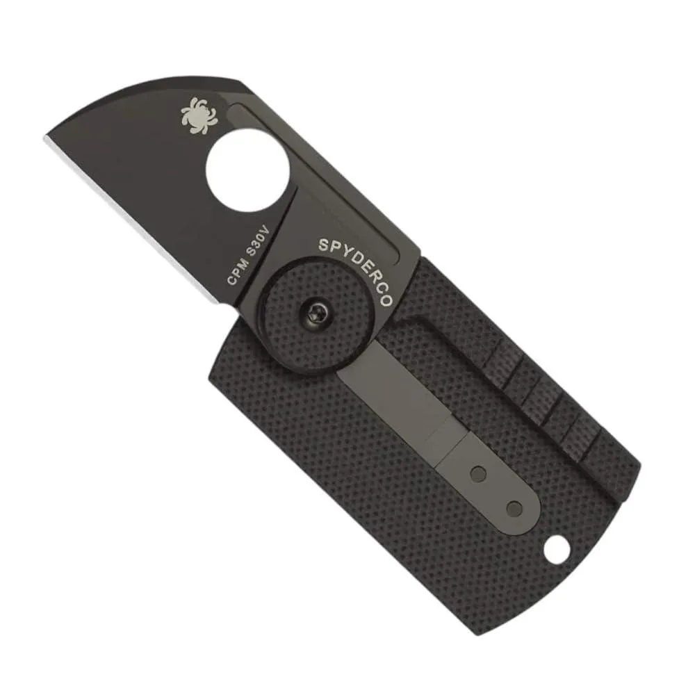Spyderco Spyderco Dog Tag Non-Locking Folder C188CFBBKP 1.23" CPM S30V Carbon Fiber Black — product photo