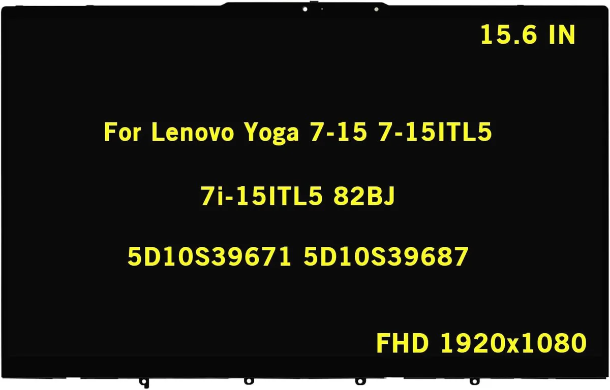 NUOLAISUN NUOLAISUN 15.6" 1920x1080 Touch Screen Assembly for Lenovo Yoga 7-15 82BJ 5D10S39671 5D10S39687 — product photo