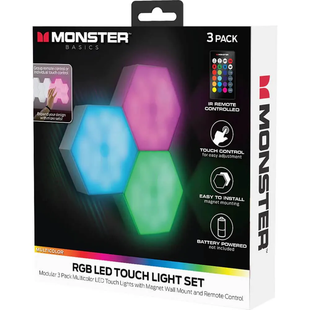 Monster Monster MLB71056RGB LED Touch Light 3 Pack — product photo