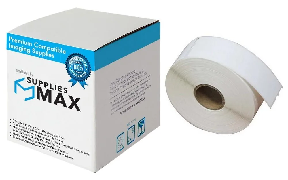 SuppliesMax SuppliesMax Dymo 30252 White Address Labels 1.1 x 3.5 in 350 Labels — product photo