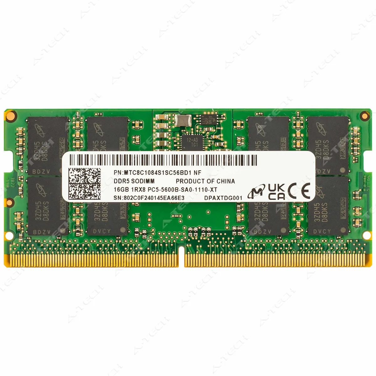 Micron Micron 16GB DDR5 5600 SODIMM MTC8C1084S1SC56BD1 — product photo