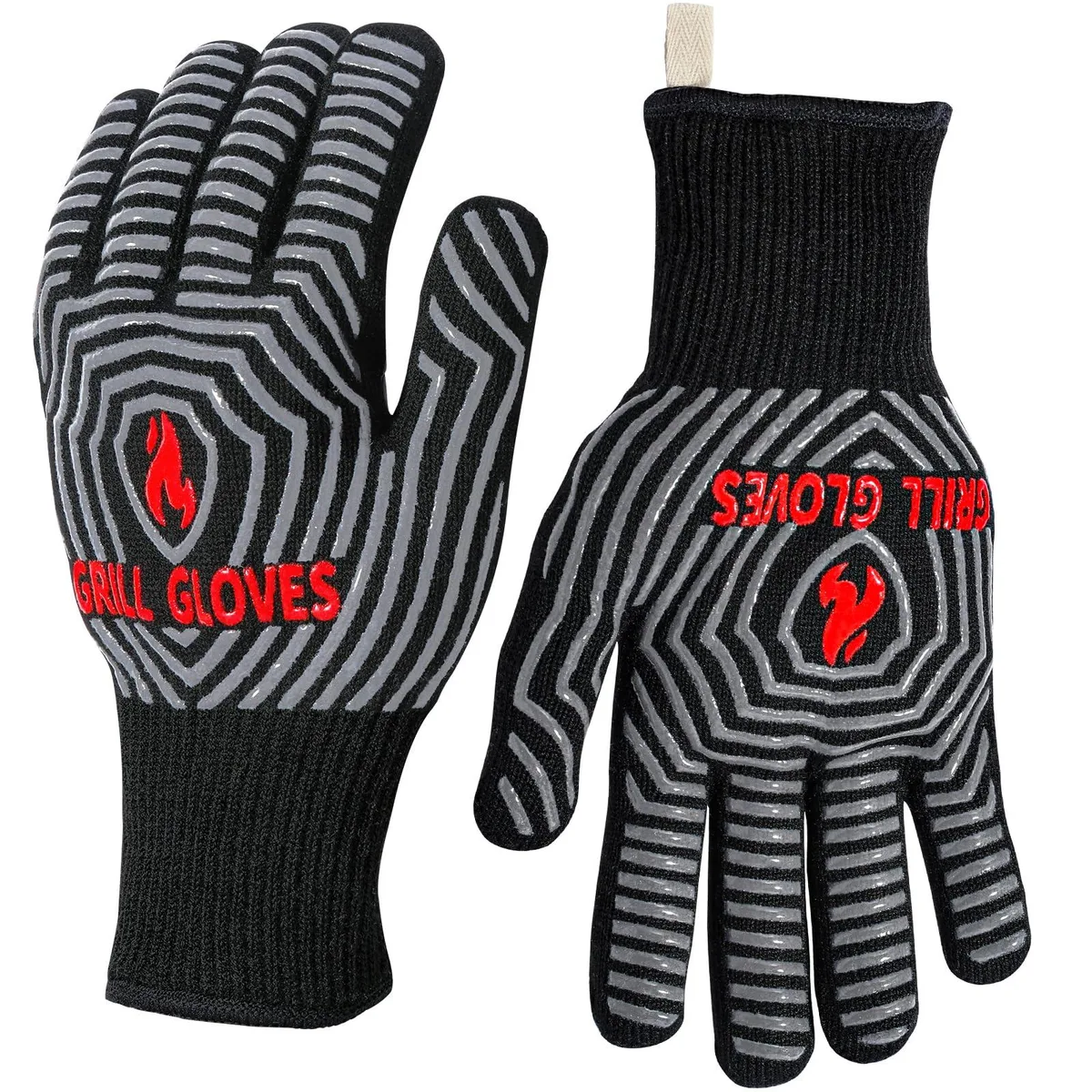 QUWIN BBQ-A2 Heat-Resistant Gloves 1472°F Black One Size — product photo