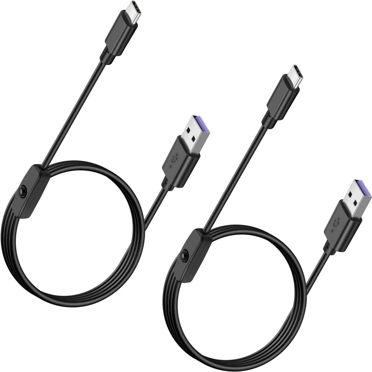 BUCIER BUCIER 501 USB A to USB C charging cable with switch 28 3 feet — product photo