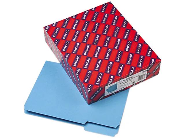 Smead Smead 10239 Interior File Folder Blue 11-pt Stock 100/Box — product photo