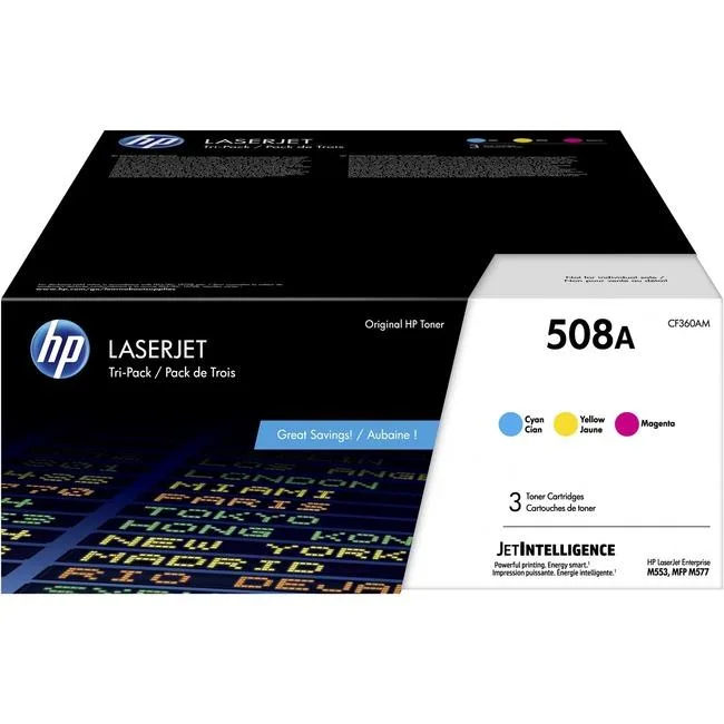 HP HP CF360AM 508A 3-colour toner pack 5000 pages — product photo