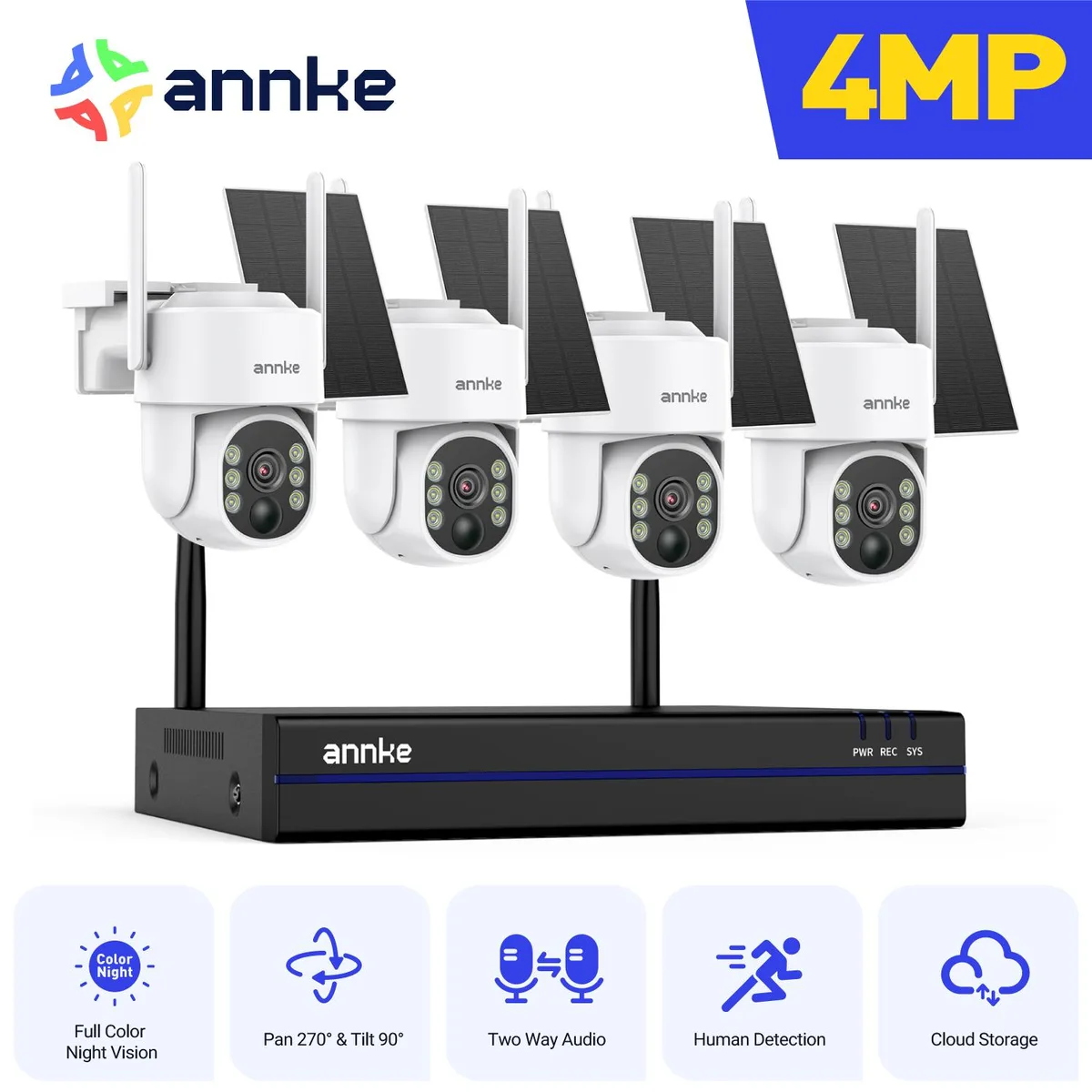 Annke Annke 4MP 16 Channel 4 Camera Wireless NVR Security System 0TB HDD — product photo