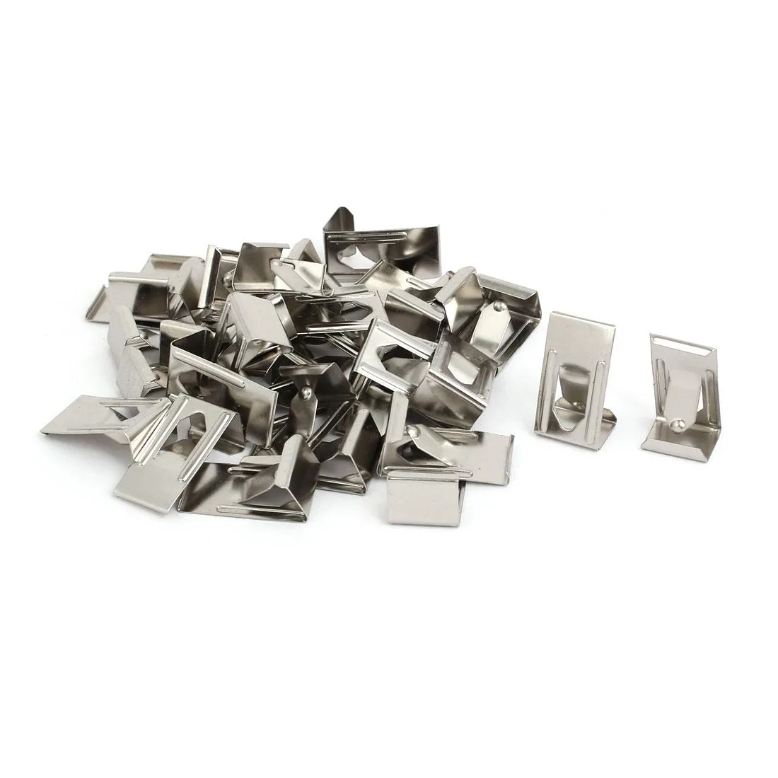 Unique-Bargains Unique-Bargains Metal Spring Turn Clip Hanger Silver Tone 30pcs 26x14mm — product photo