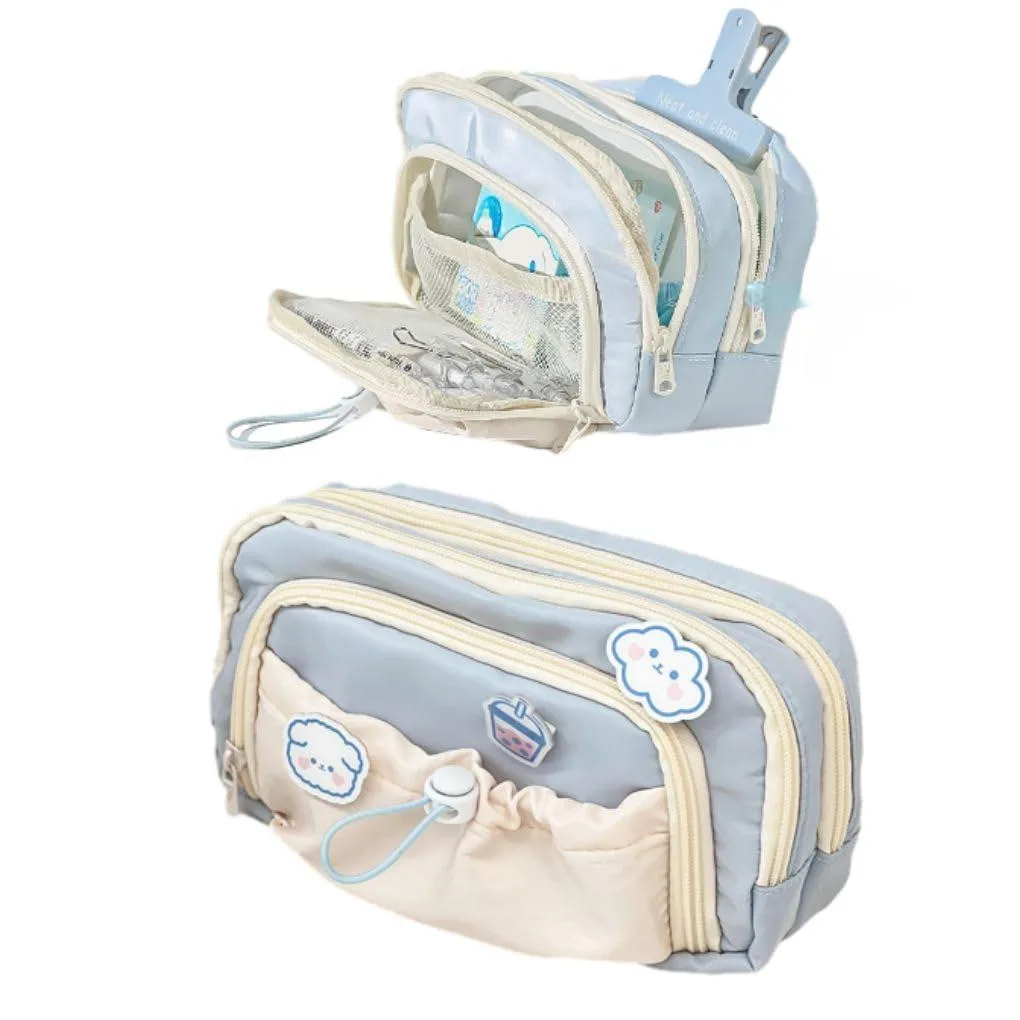  irLocy 2024IIOK Illustration Pencil Case Blue — product photo
