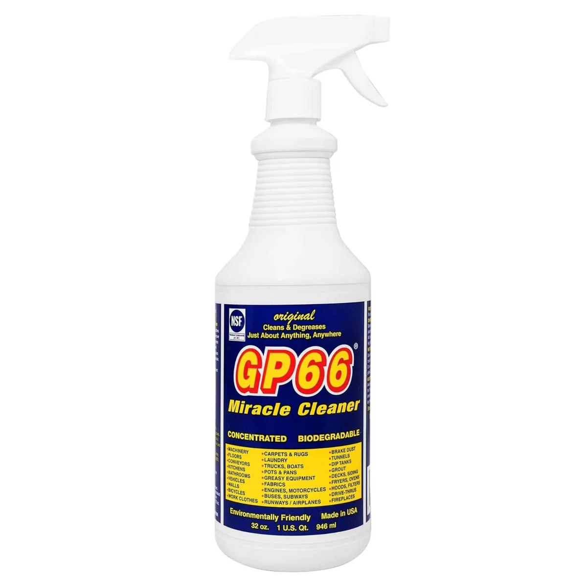 White 32 oz spray bottle of Metra GP66 all-purpose cleaner