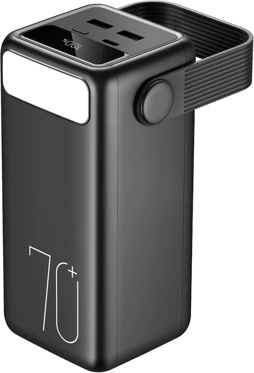 WOOJONG WOOJONG 70000mAh power bank 22.5W USB-C 3 outputs LED display light — product photo