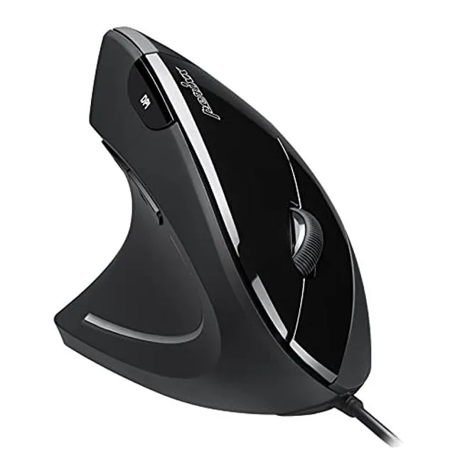 Perixx Perixx Perimice-513L Wired Vertical Ergonomic Mouse Left Handed Black — product photo