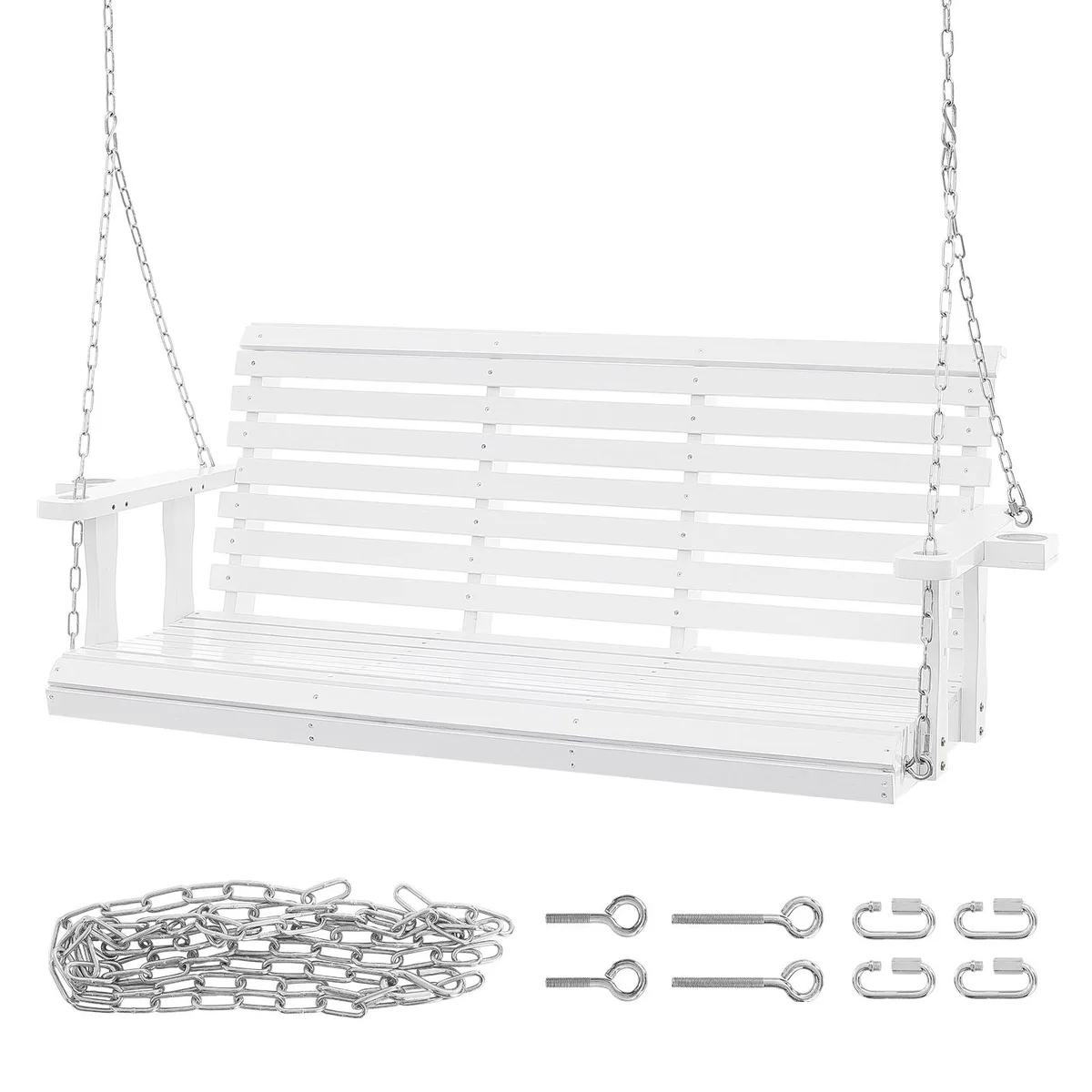 VEVOR VEVOR YQ-117D 5.5 ft Porch Swing 880 lbs White — product photo