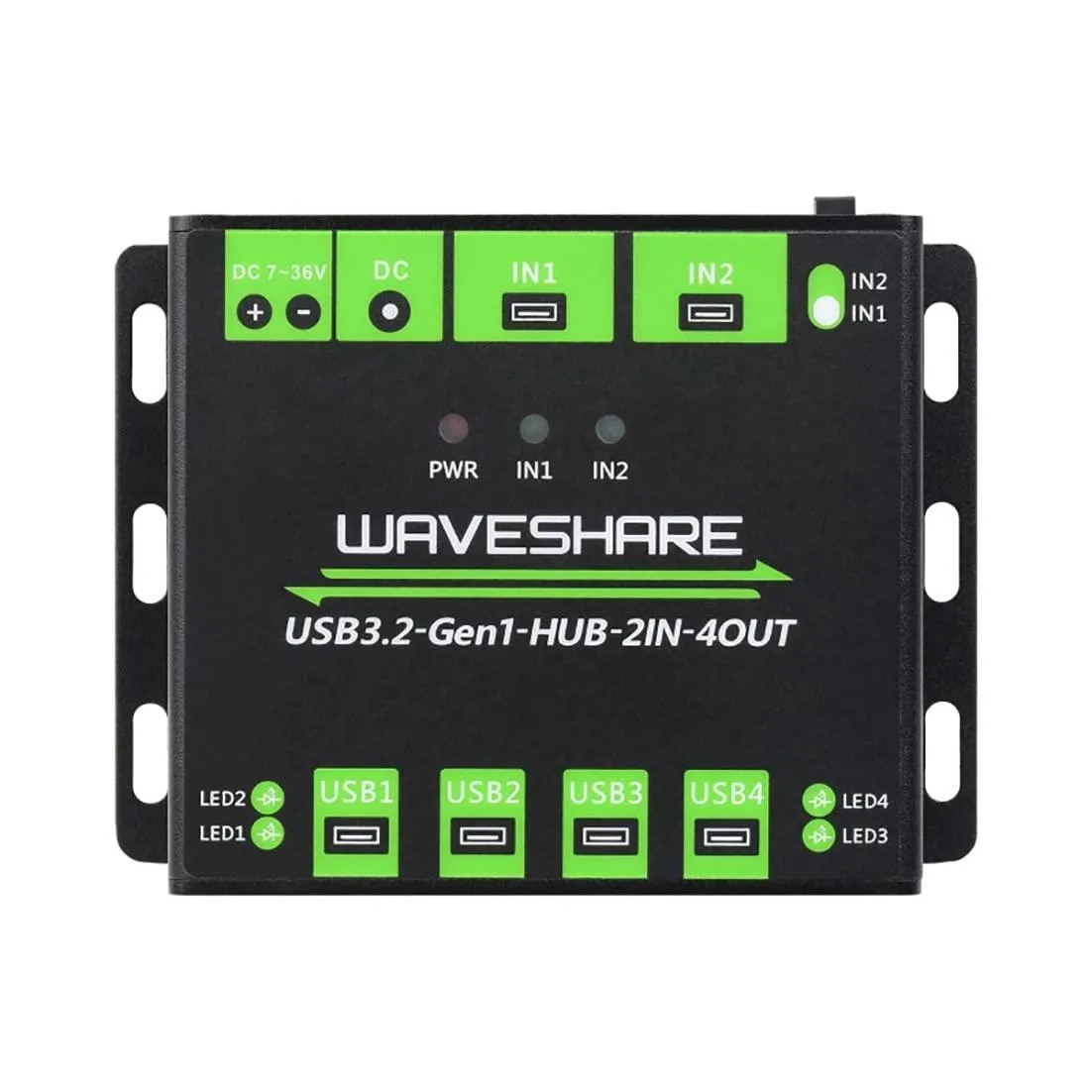LORDWORLD LORDWORLD USB 3.2 Industrial Hub 2-in-4-out development board — product photo