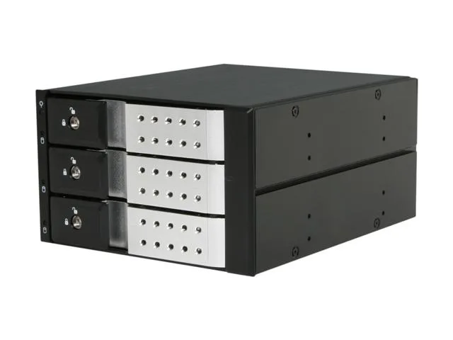 iStarUSA Inc. iStarUSA Inc. BPN-DE230SS-SILVER 2×5.25" to 3×3.5" SAS/SATA 6.0 Gb/s Hot-Swap Cage — product photo