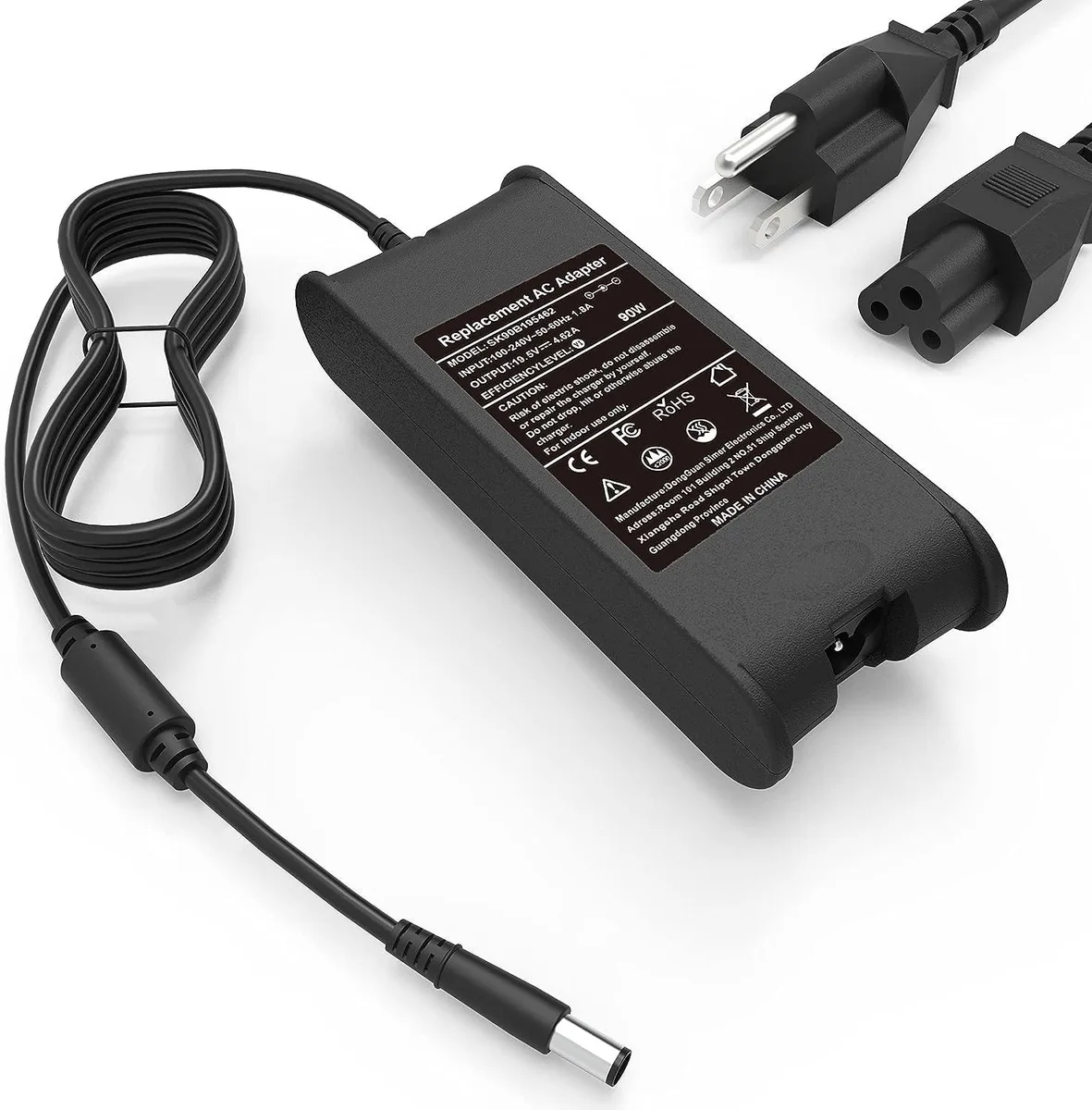 GCROWN GCROWN 90W 65W ac adapter Dell Latitude 7.4 5.0mm — product photo