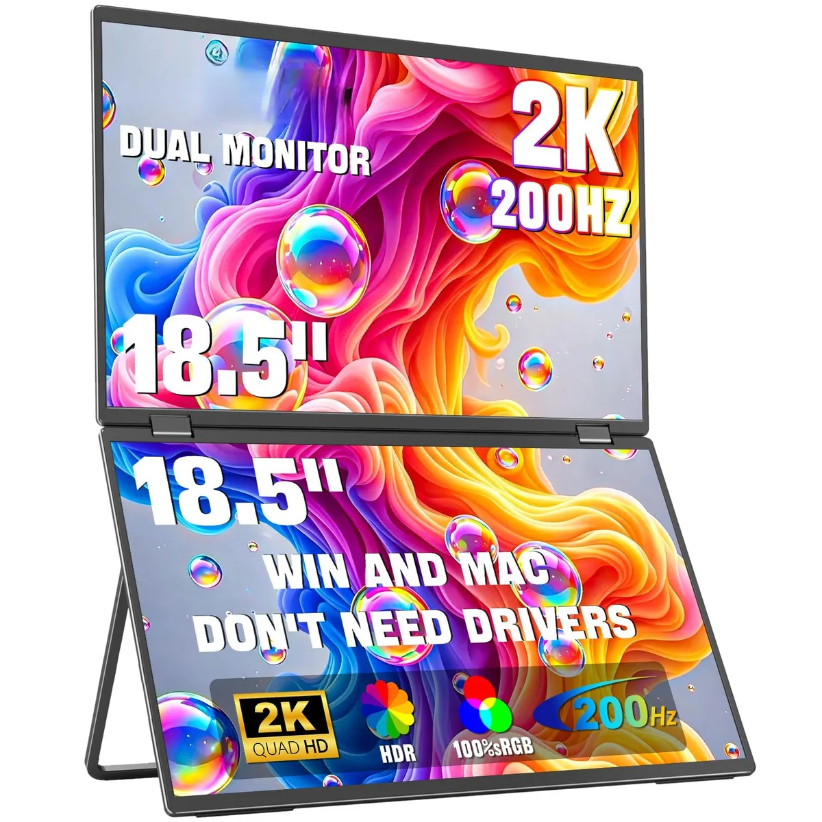 LiteVis LiteVis PM809 18.5" Dual Portable Monitor 2K 200Hz — product photo