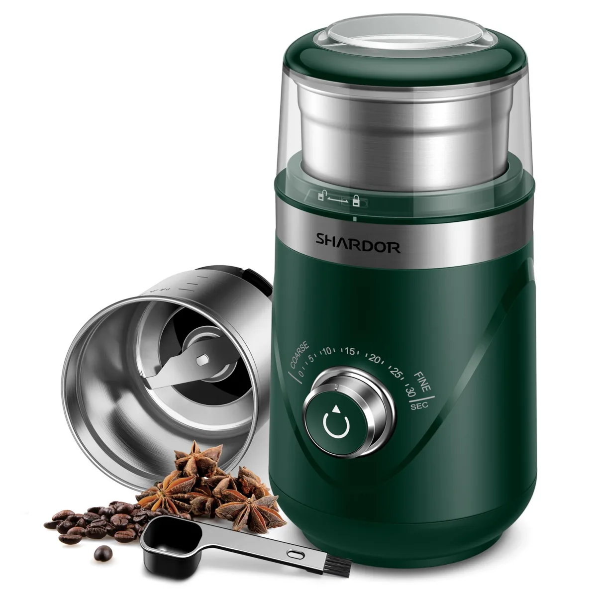  Breville UL-CG638B-GN-QF202504US 150W Blade Coffee Grinder Green — product photo