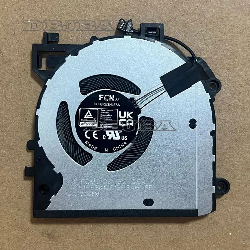 Small black laptop cooling fan with wire connector