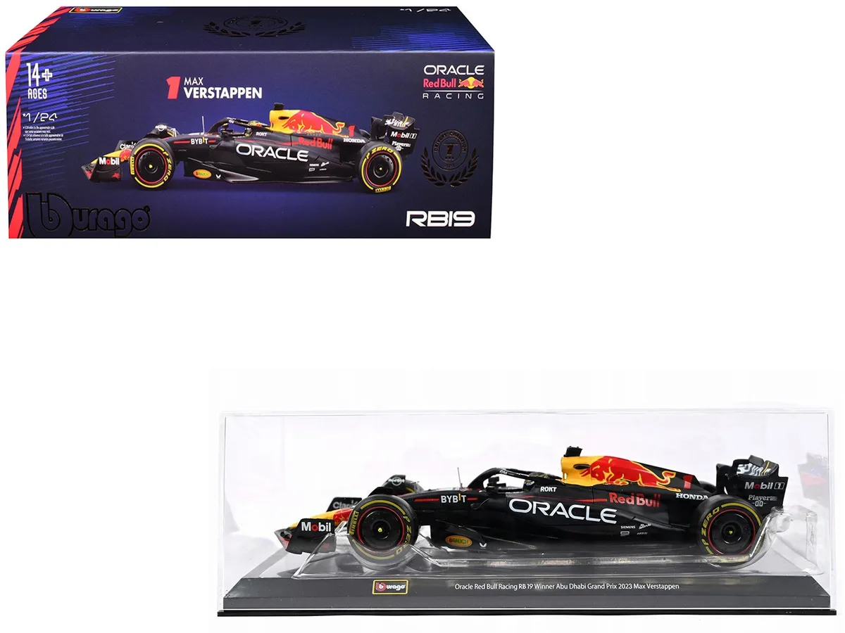 BBURAGO BBURAGO Red Bull Racing RB19 #1 Oracle Drivers Champion 2023 1/24 Diecast hobby collectible — product photo