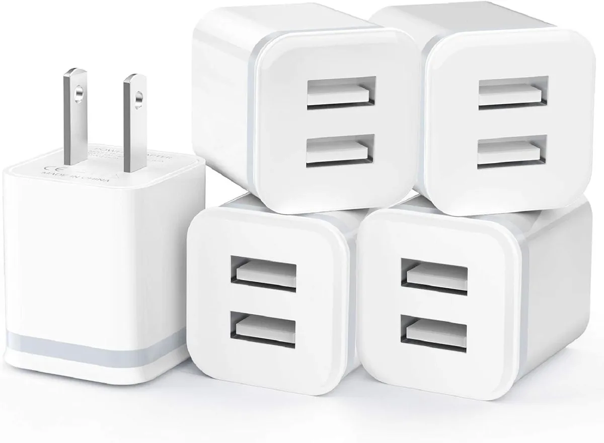 ONITOON ONITOON XT5549 2.1A 5V dual-port USB wall charger 5-pack — product photo