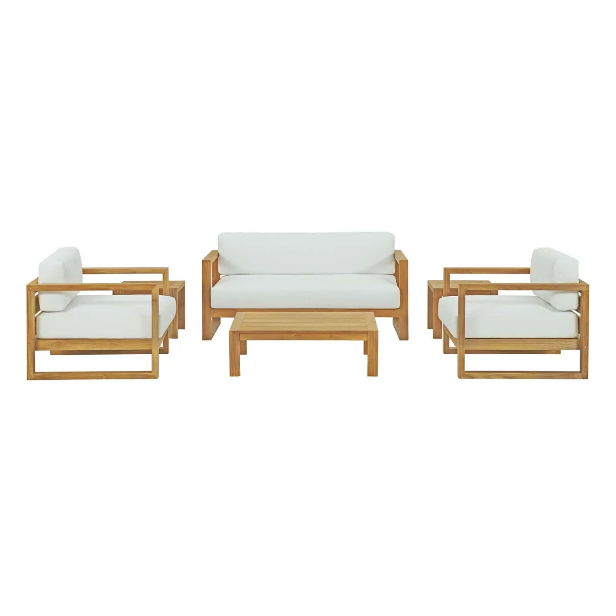 Modway Furniture Modway Furniture Upland 6 Piece Teak Set Natural White — product photo