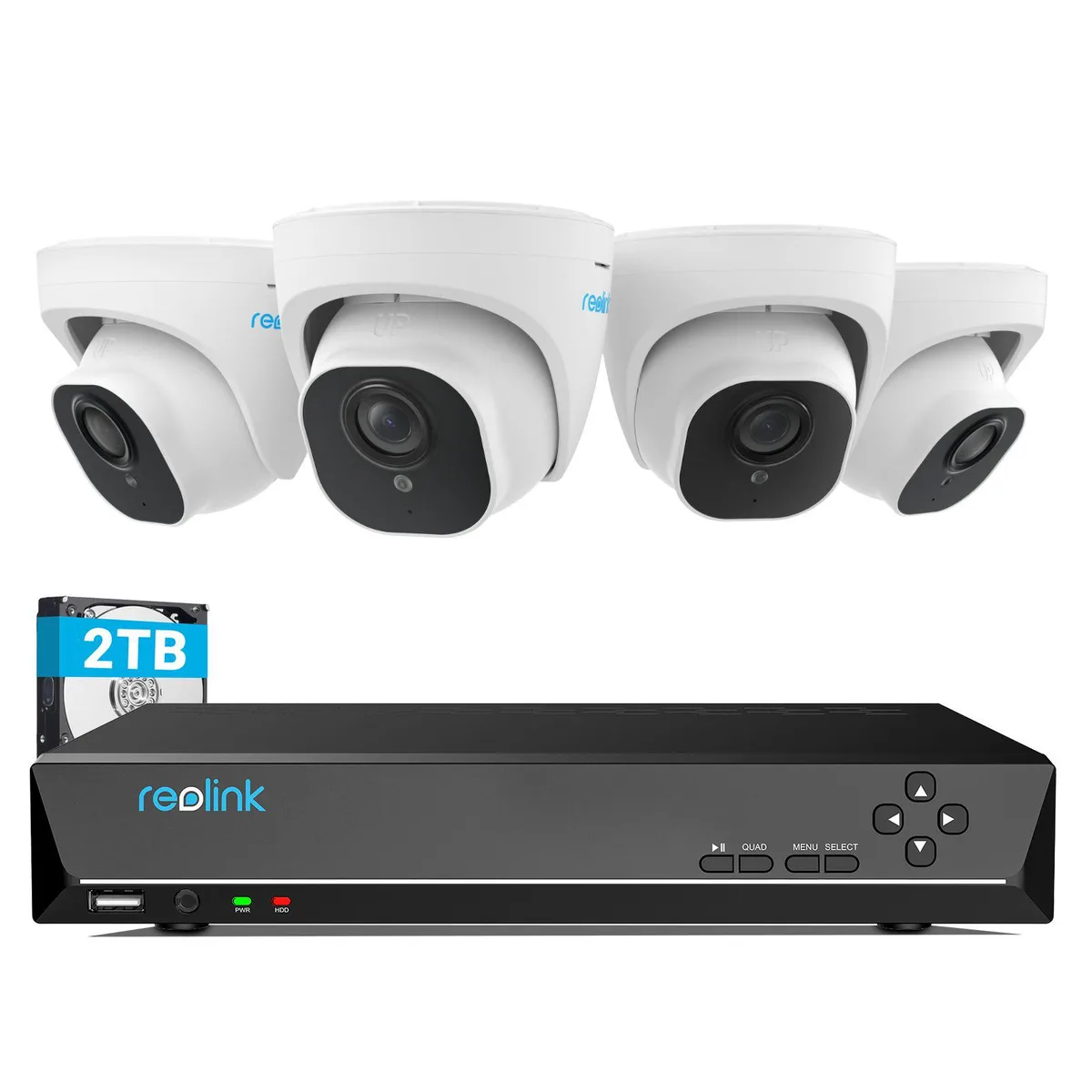 Reolink Reolink RLK8-800D-A 4K 8CH PoE NVR Kit 2TB 4 Cameras — product photo