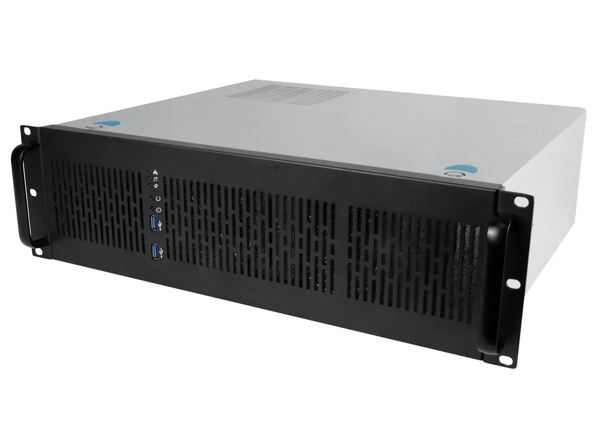 Rosewill Rosewill RSV-Z3100U 3U server chassis 6×3.5" bays ATX 2×80mm fans 2×USB 3.0 — product photo