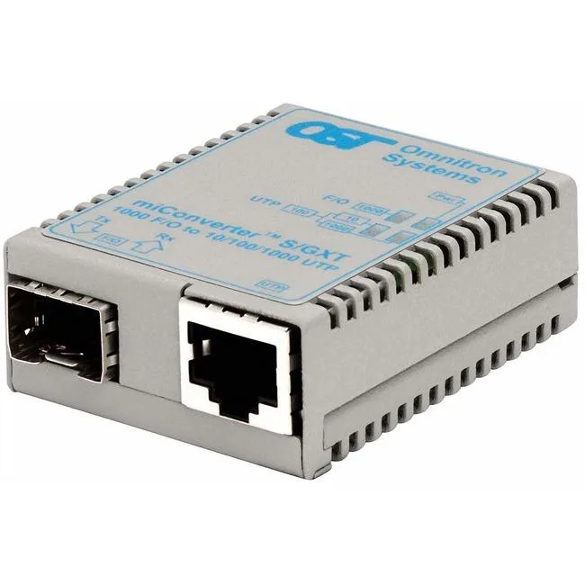 Omnitron Systems Technology Omnitron Systems Technology 1639-0-1 SFP transceiver 10/100/1000Base-T RJ-45 — product photo