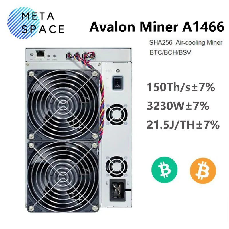 AFRNDK AFRNDK Avalon A1466 150TH/s 3230W SHA-256 mining hardware — product photo