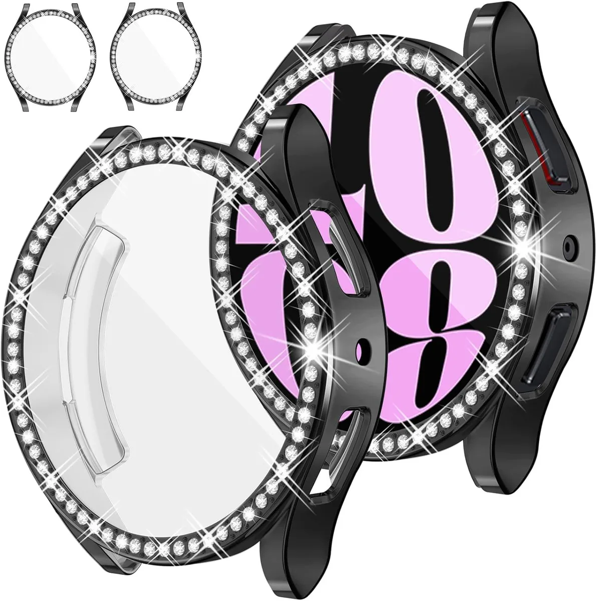 ETEIZU ETEIZU Bling Diamond Case 40mm Black 2-Pack for Galaxy Watch 6 SM-R930 accessory — product photo