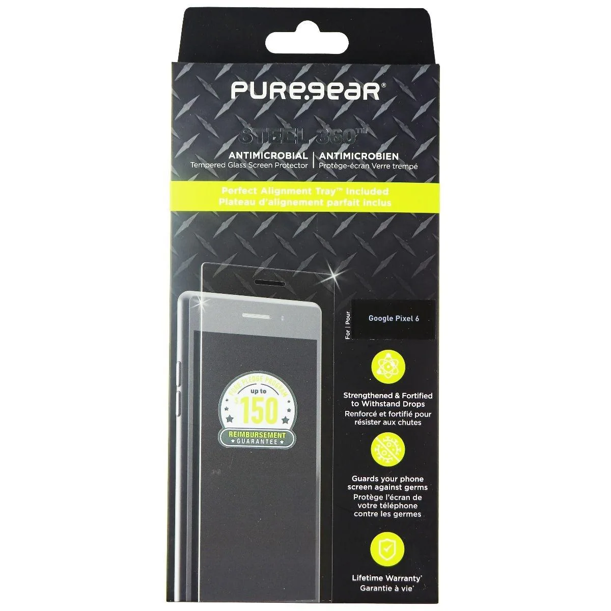 PureGear PureGear Steel 360 Tempered Glass Cover for Google Pixel 6 — product photo