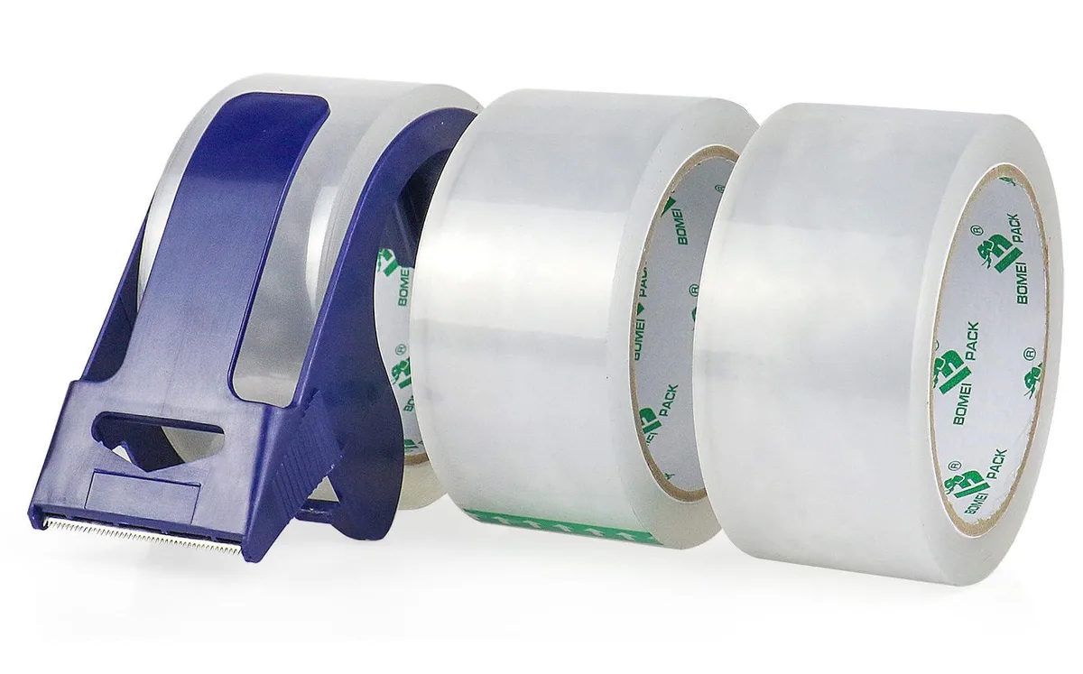  Packing Tape with Blue Dispenser 1.88in x 55yd 3 Rolls — product photo