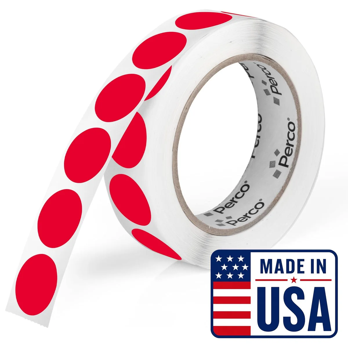  Perco PL-1 1000 red dot stickers 1 inch — product photo
