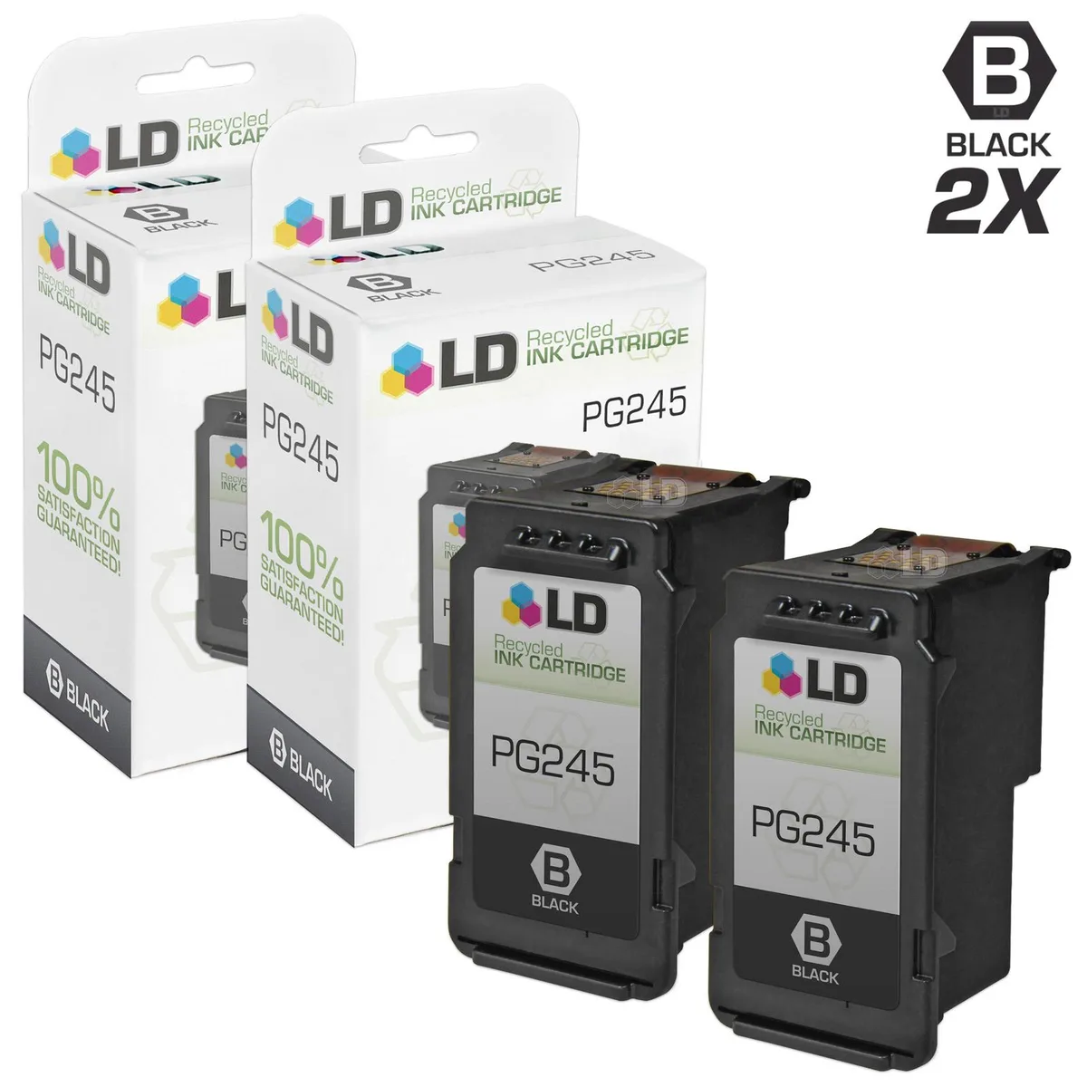 LD Products LD Products PG-245 Remanufactured Black Ink Cartridges 2PK — product photo